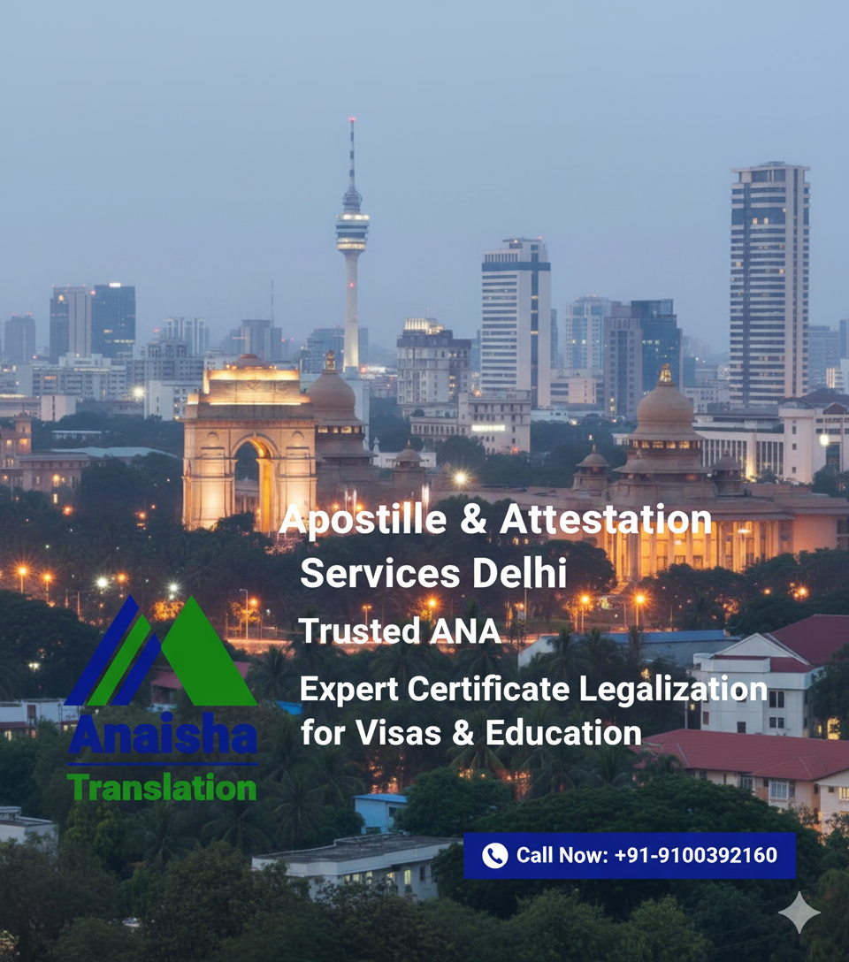Apostille & Attestation Services Delhi | Trusted ANA +91-9100392160