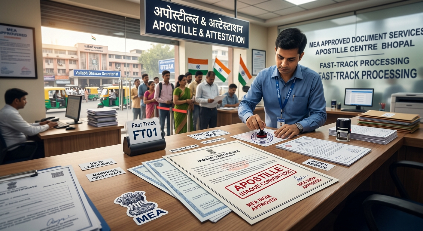 Fast Track Apostille & Document Attestation Bhopal | MEA Approved